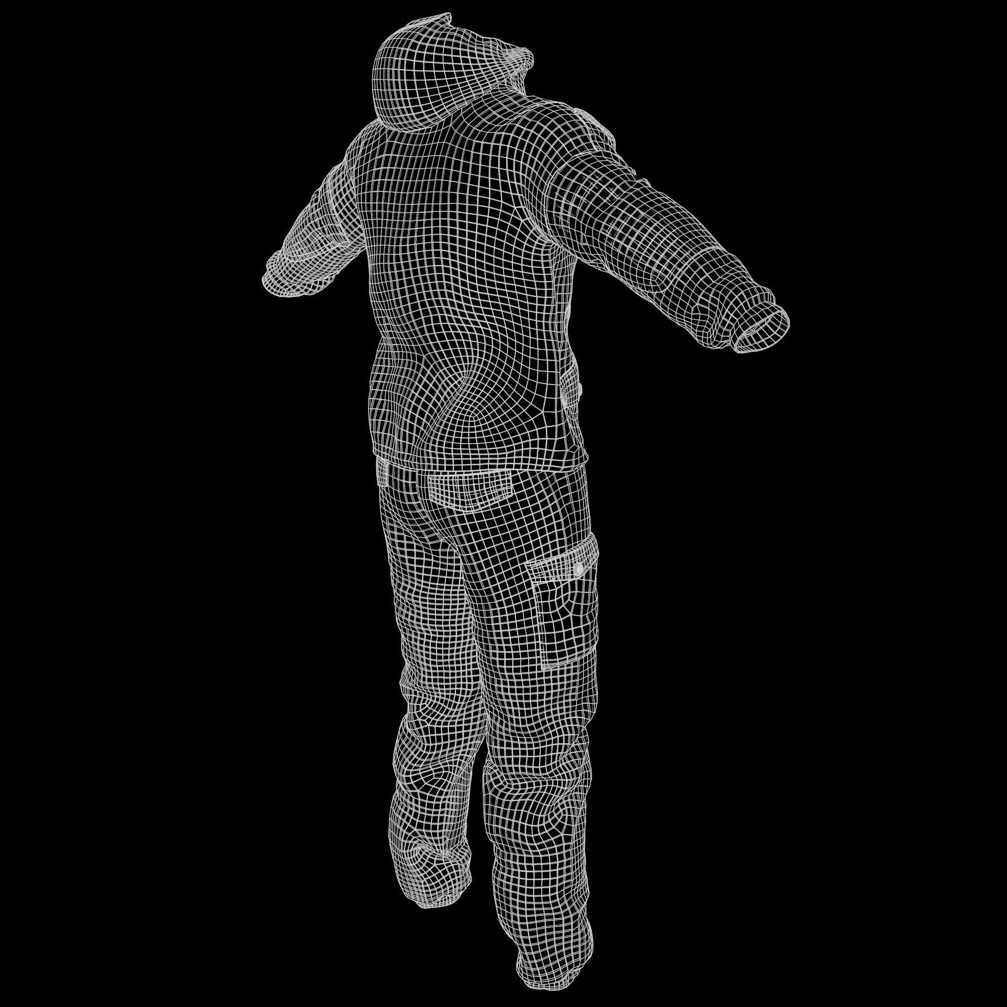 Gorka 4 BARS Male Clothing  Low-poly 3D model_13