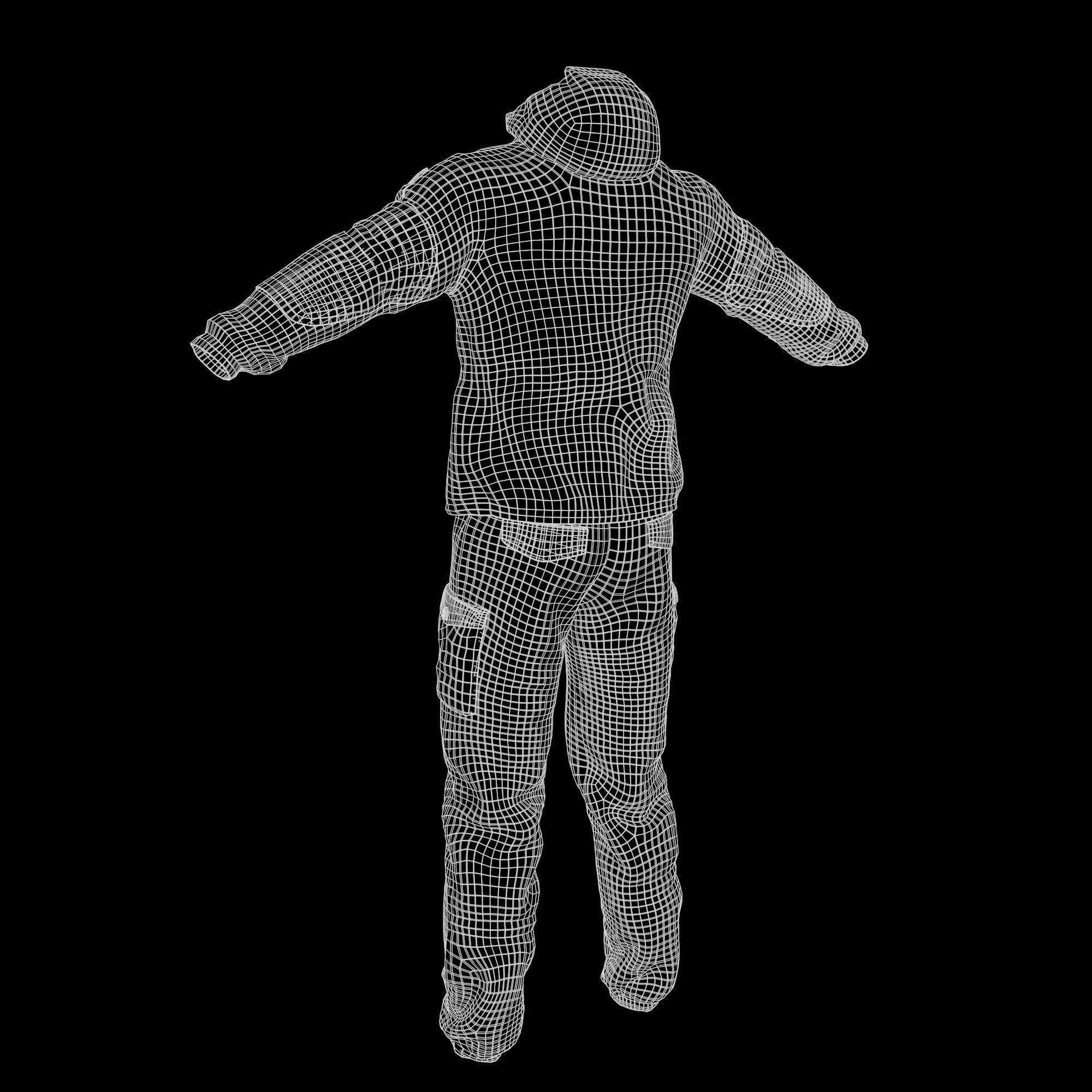 Gorka 4 BARS Male Clothing  Low-poly 3D model_11
