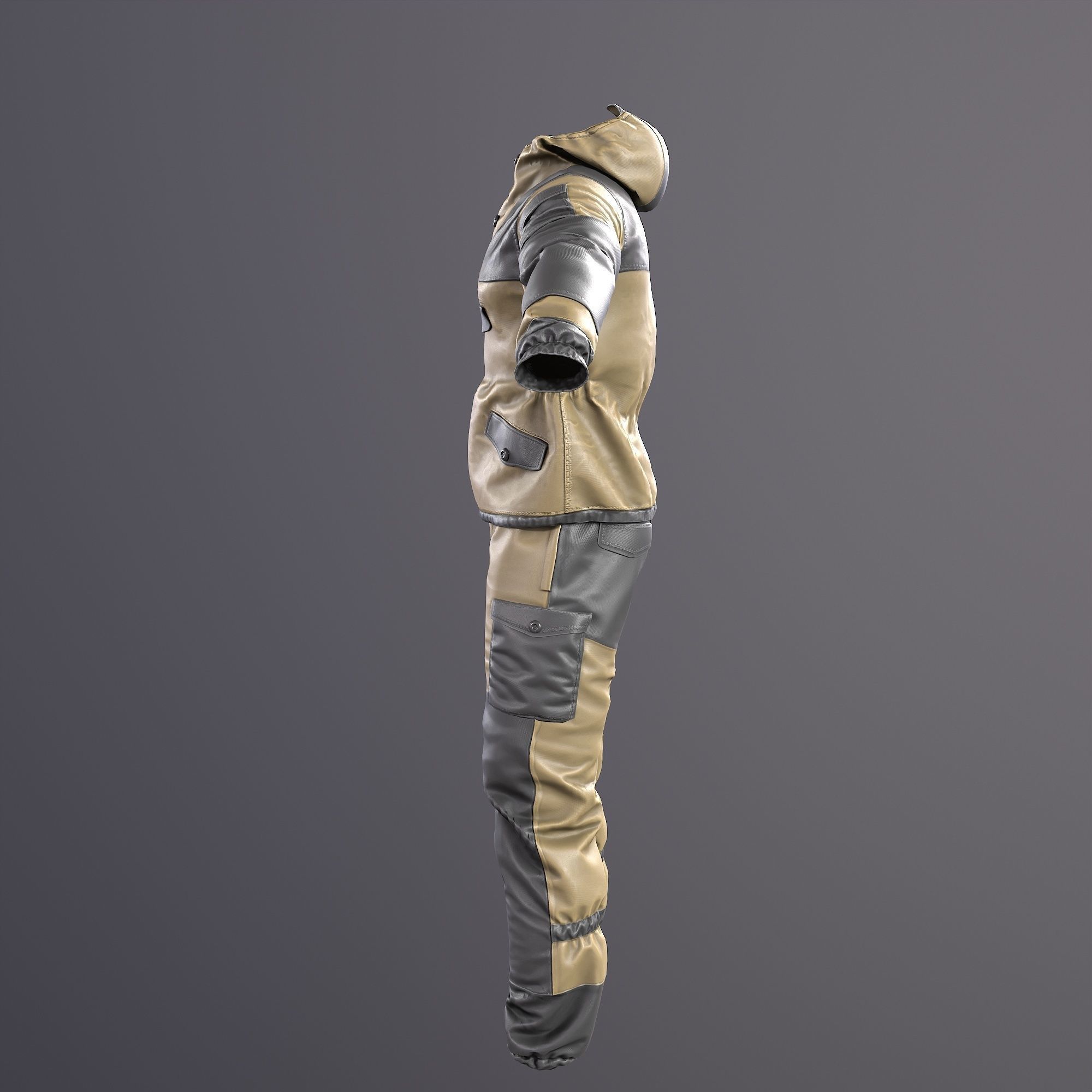 Gorka 4 BARS Male Clothing  Low-poly 3D model_2