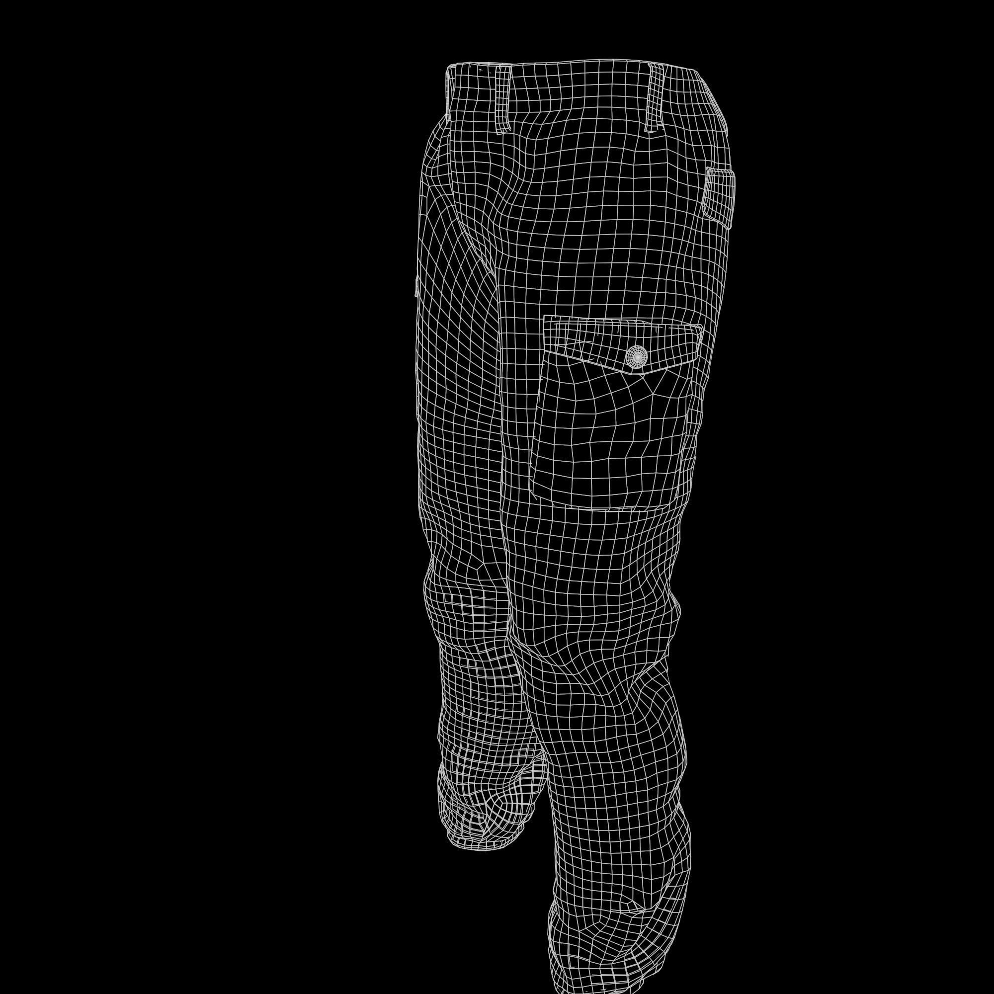 Gorka 4 BARS Male Clothing  Low-poly 3D model_15