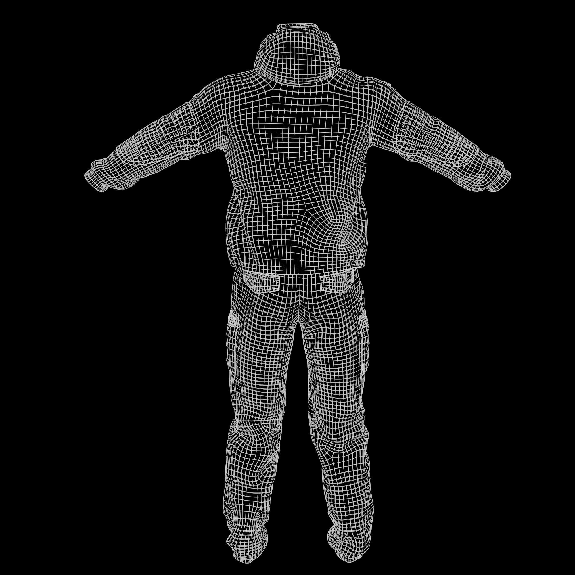 Gorka 4 BARS Male Clothing  Low-poly 3D model_12