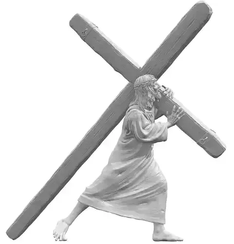Jesus Carrying the Cross 3D print model