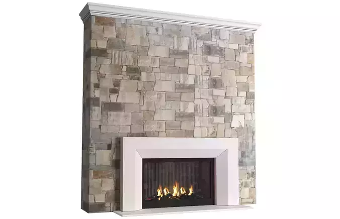 Modern Art Deco Fireplace Decorative stone