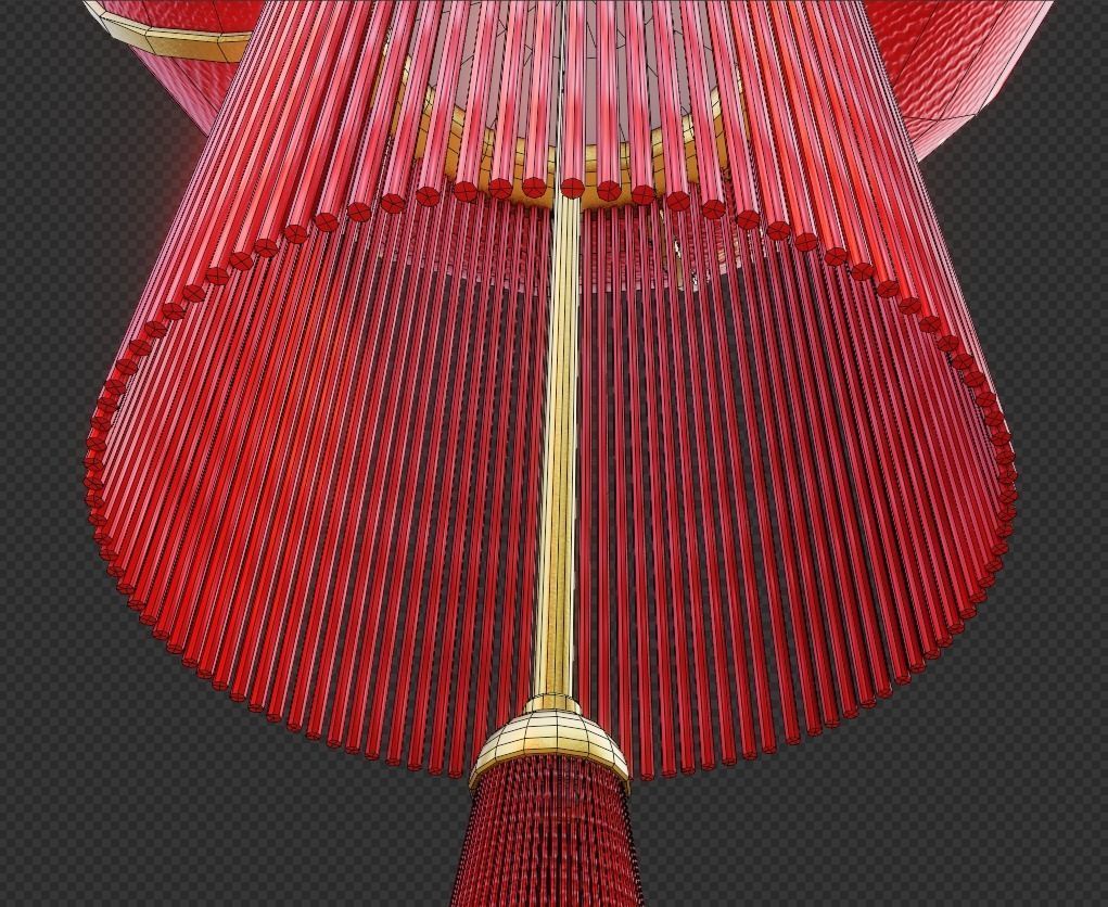 Realistic Chinese Lantern 2 Low-poly 3D model_16