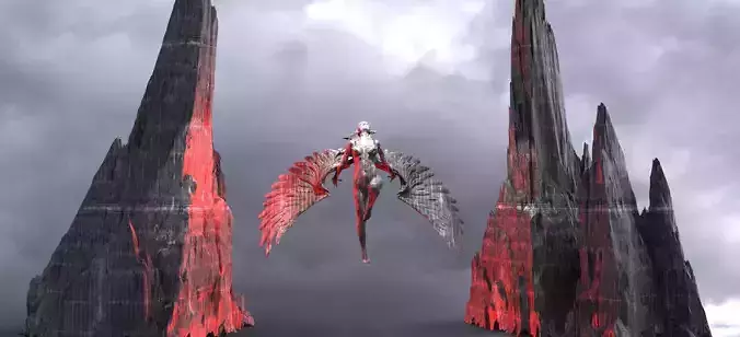 Spiral Mountain Sharp rocks With Angel