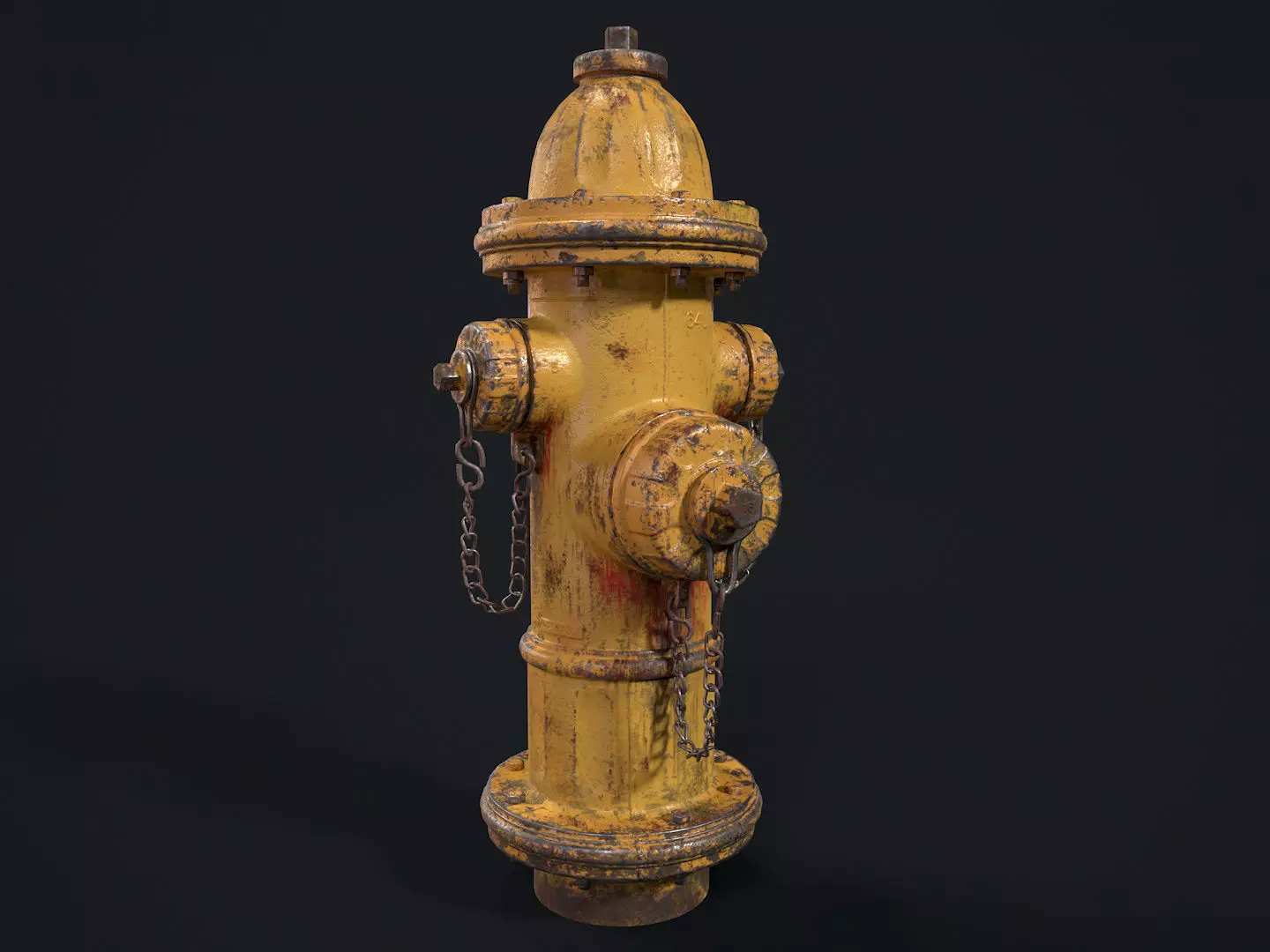 Fire Hydrant Low-poly 3D model_0