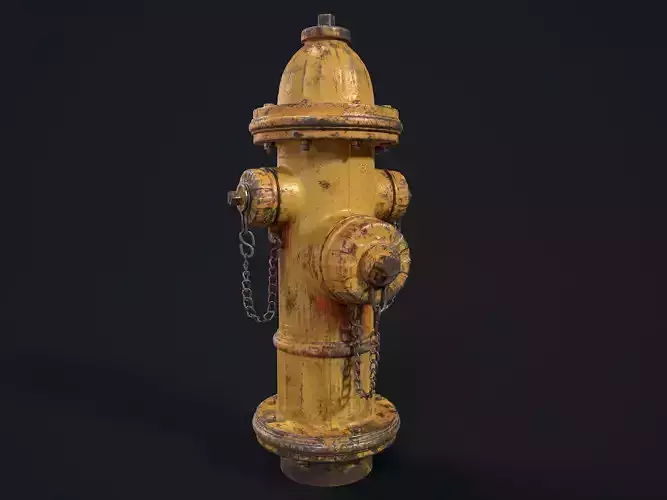 Fire Hydrant Low-poly 3D model Fire Hydrant Low-poly 3D model