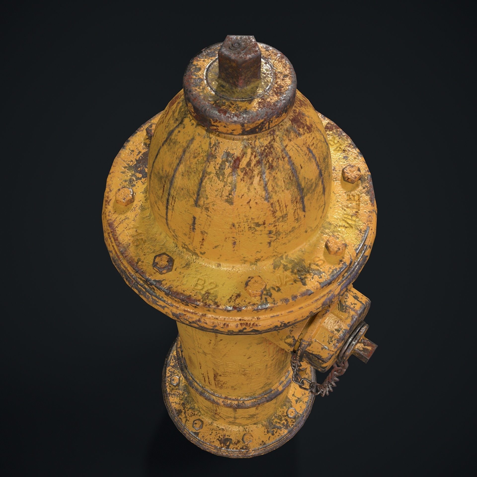 Fire Hydrant Low-poly 3D model_18