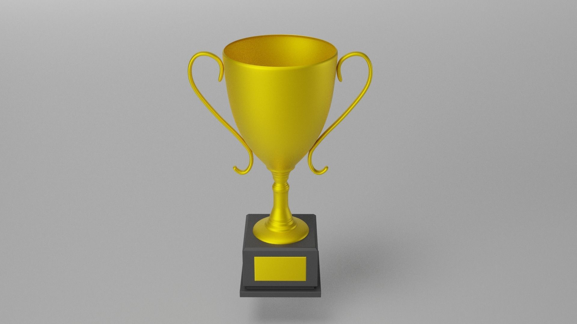 Gold Trophy Low-poly 3D model_5