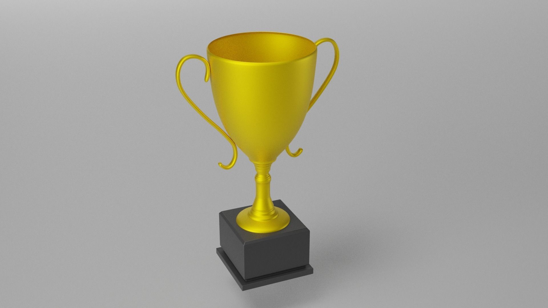 Gold Trophy Low-poly 3D model_15