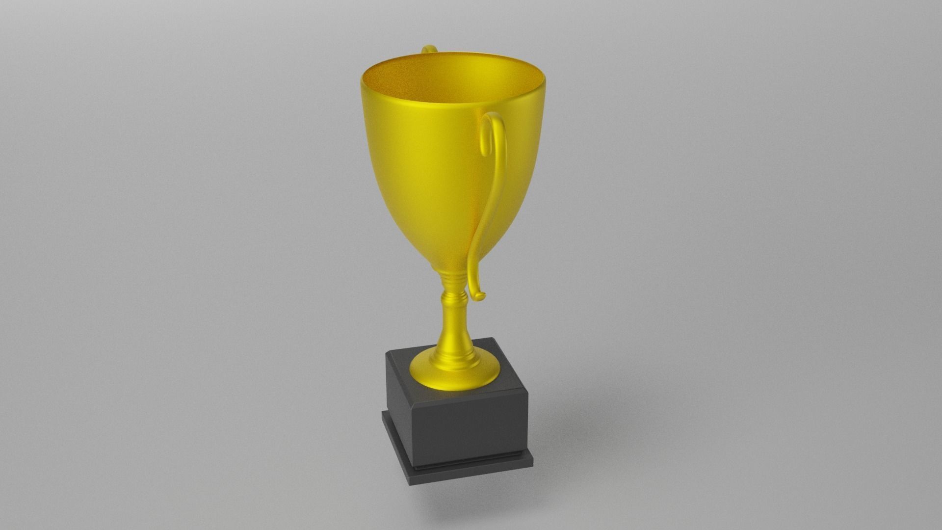Gold Trophy Low-poly 3D model_11