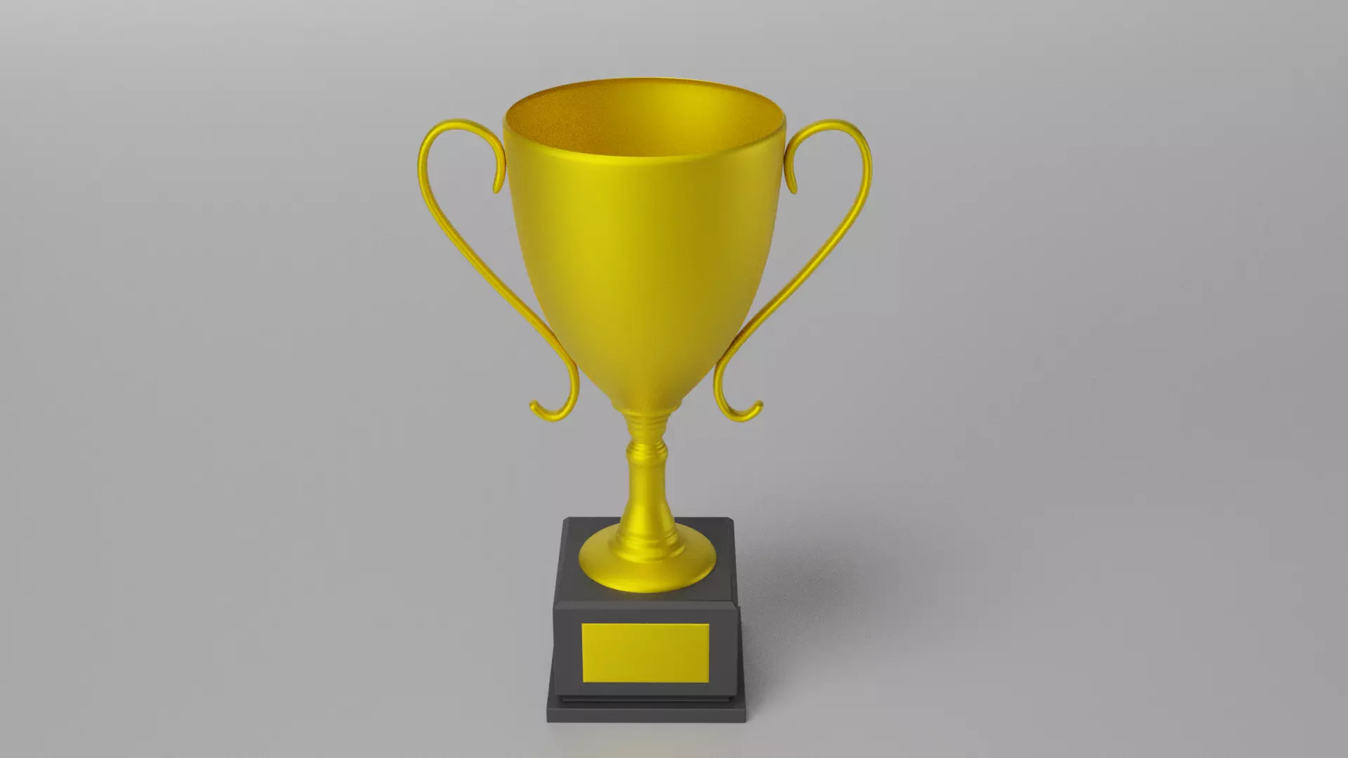 Gold Trophy Low-poly 3D model_0