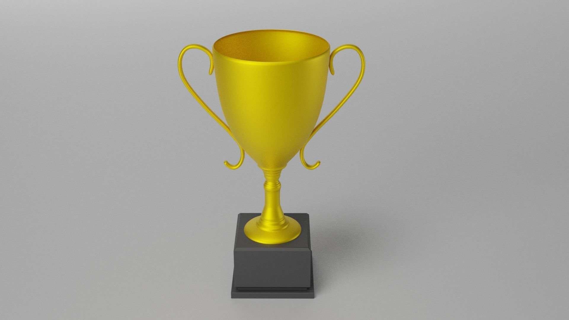 Gold Trophy Low-poly 3D model_2