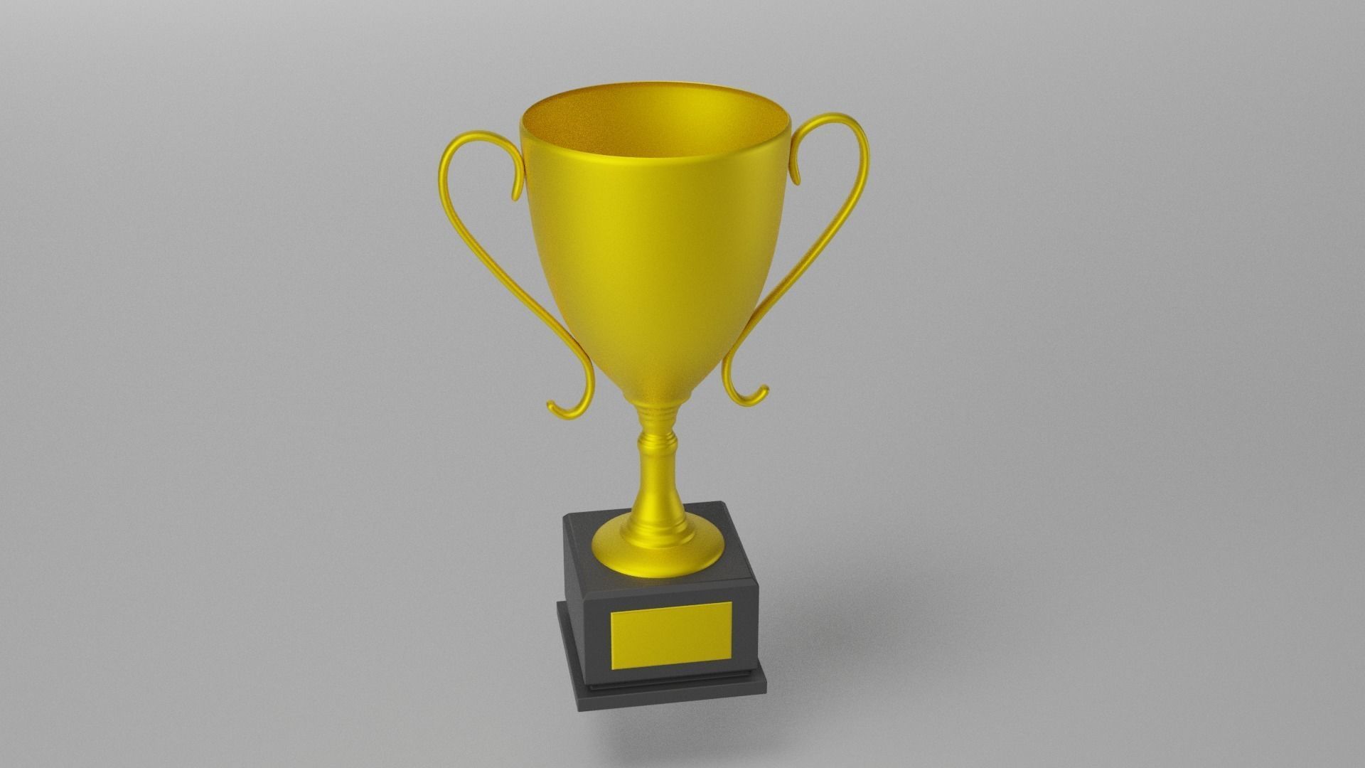 Gold Trophy Low-poly 3D model_6