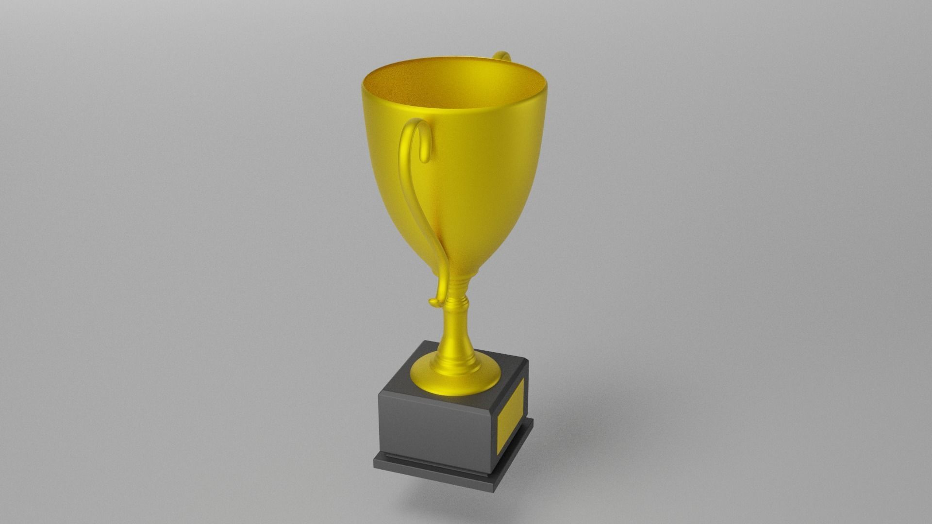 Gold Trophy Low-poly 3D model_10