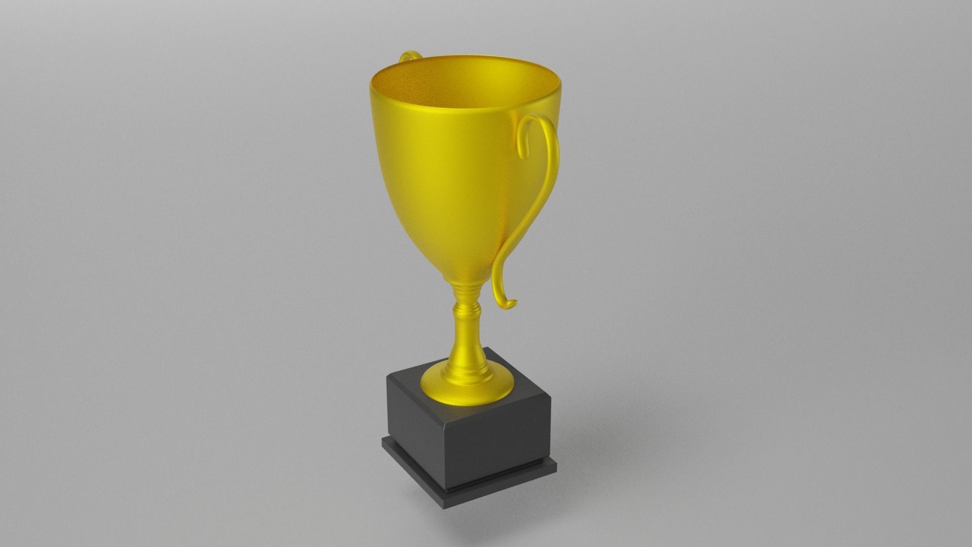 Gold Trophy Low-poly 3D model_12