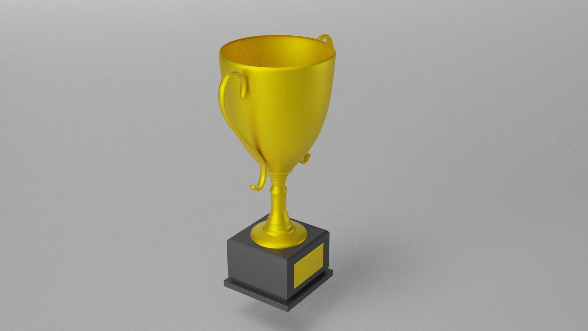 Gold Trophy Low-poly 3D model_9