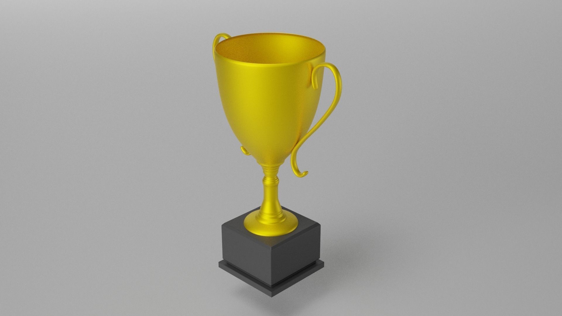 Gold Trophy Low-poly 3D model_14
