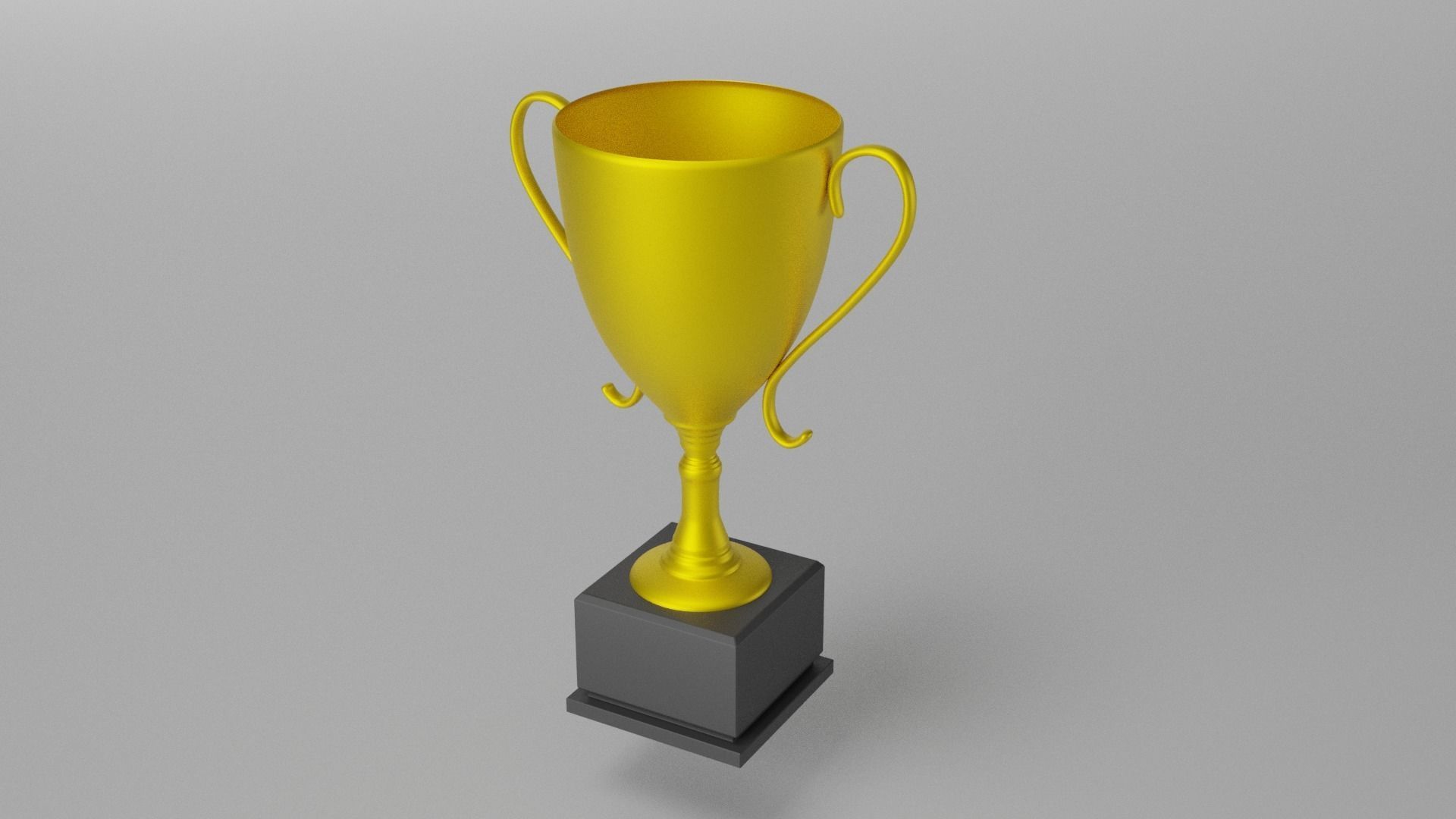 Gold Trophy Low-poly 3D model_13