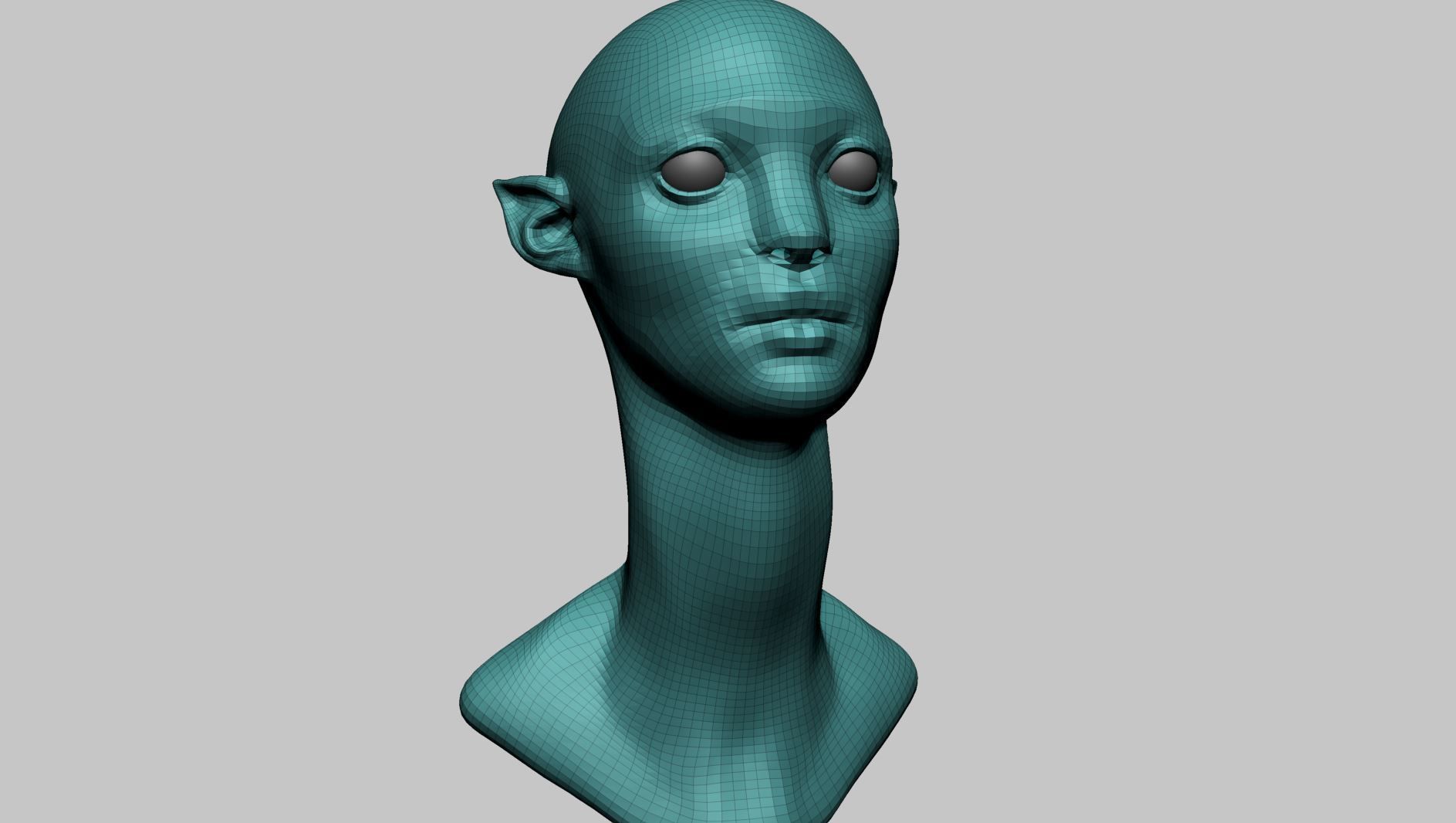 Fantasy Female Head L 3D model_11