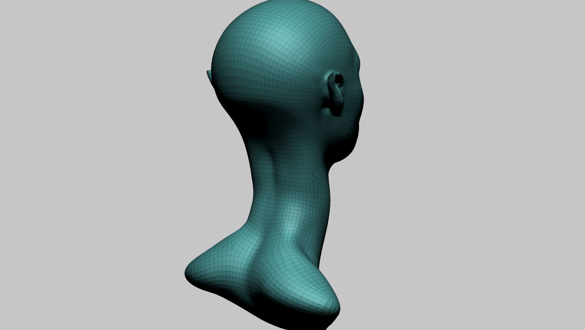 Fantasy Female Head L 3D model_12