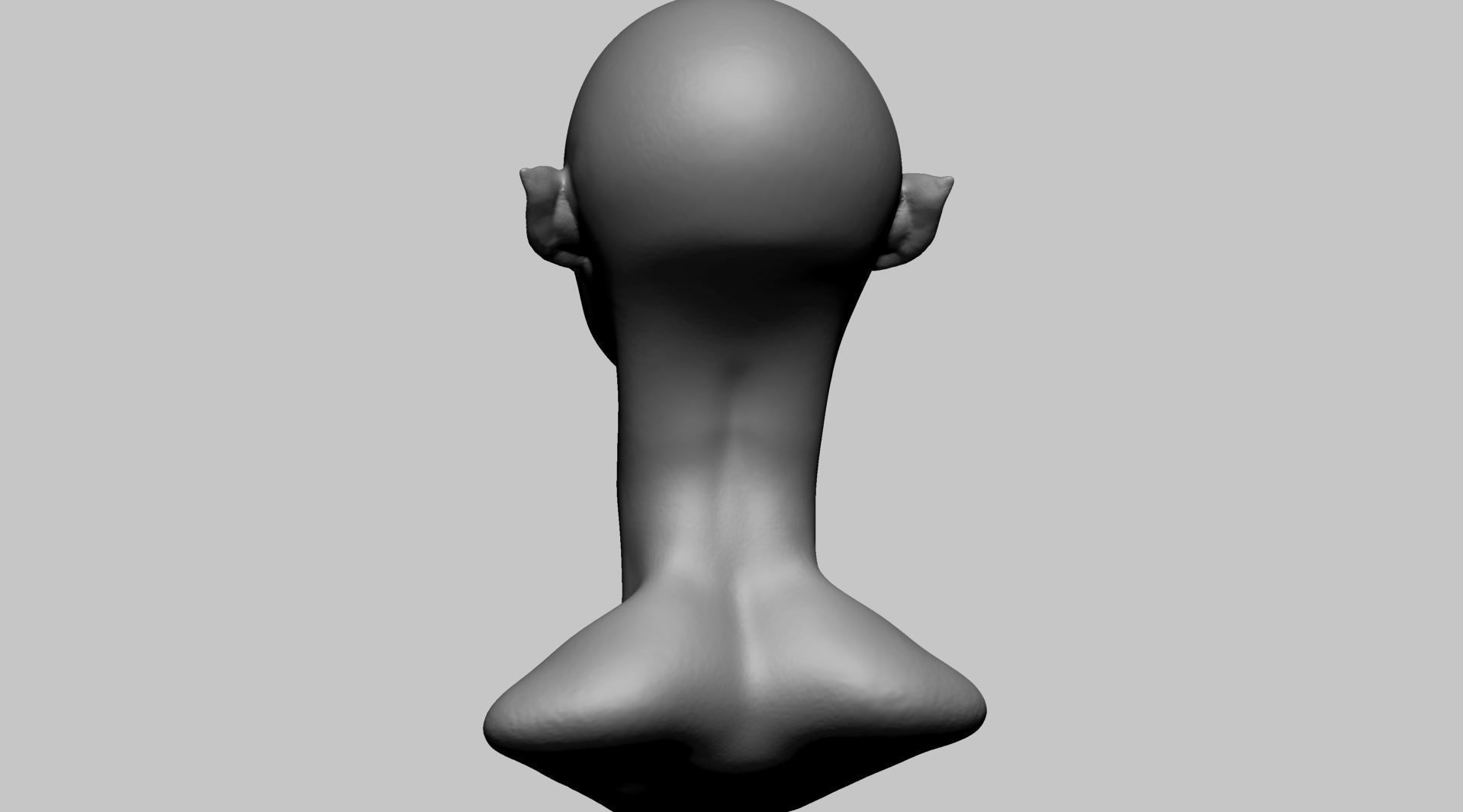 Fantasy Female Head L 3D model_4