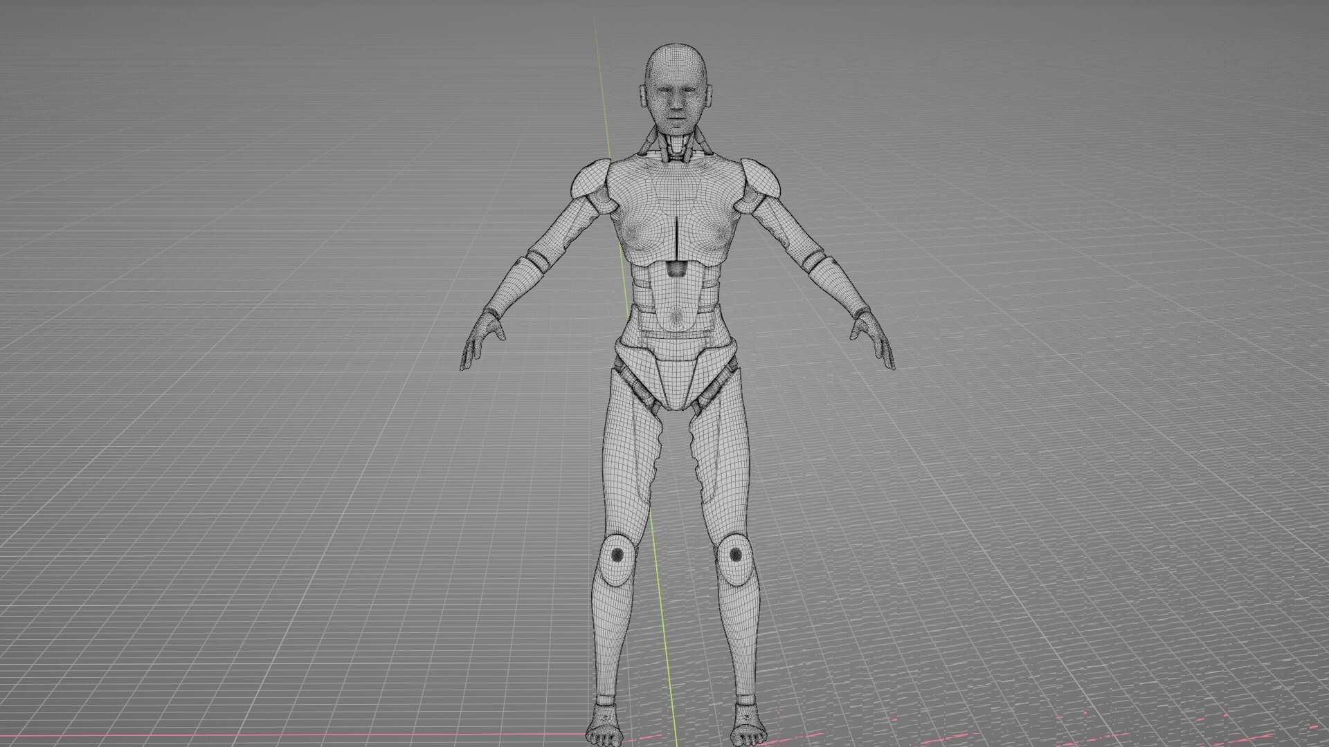 HUMANOID M-3200 RIGGED 3D model_36
