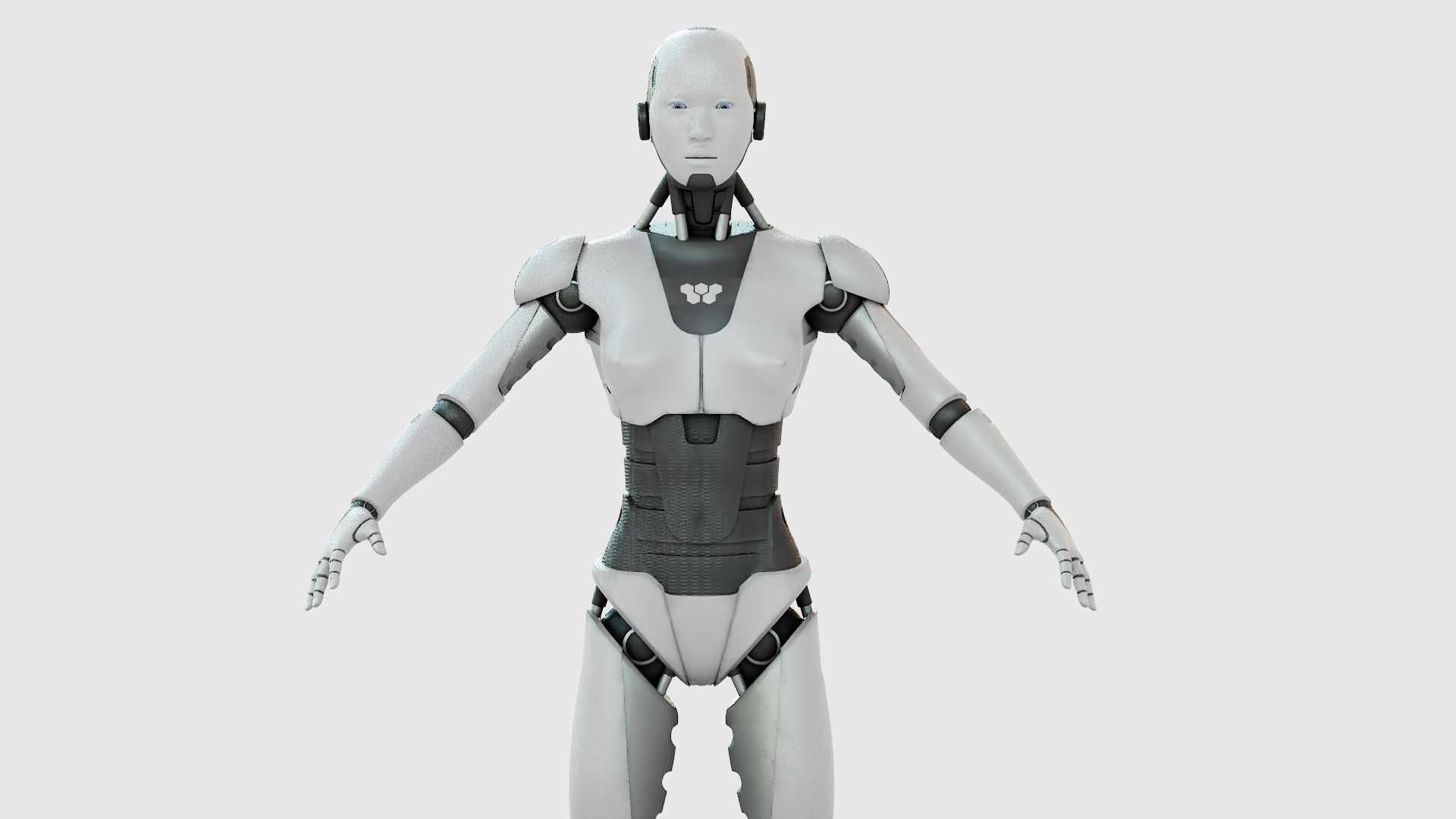 HUMANOID M-3200 RIGGED 3D model_27