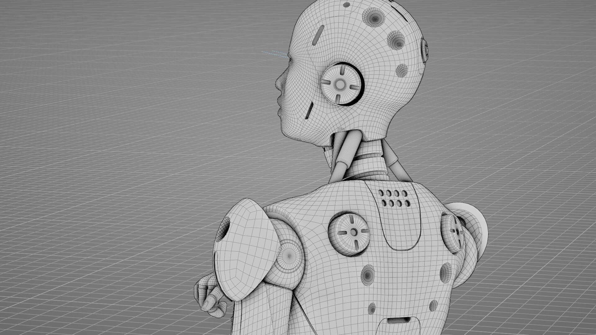 HUMANOID M-3200 RIGGED 3D model_38