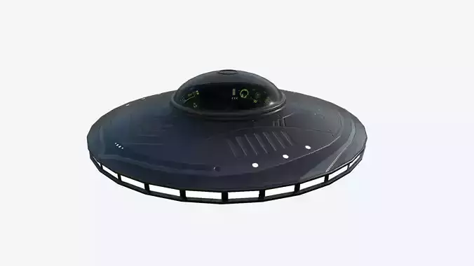 Alien Spaceship UFO B03 Dark Steel - Sci Fi Spacecraft Design Low-poly 3D model