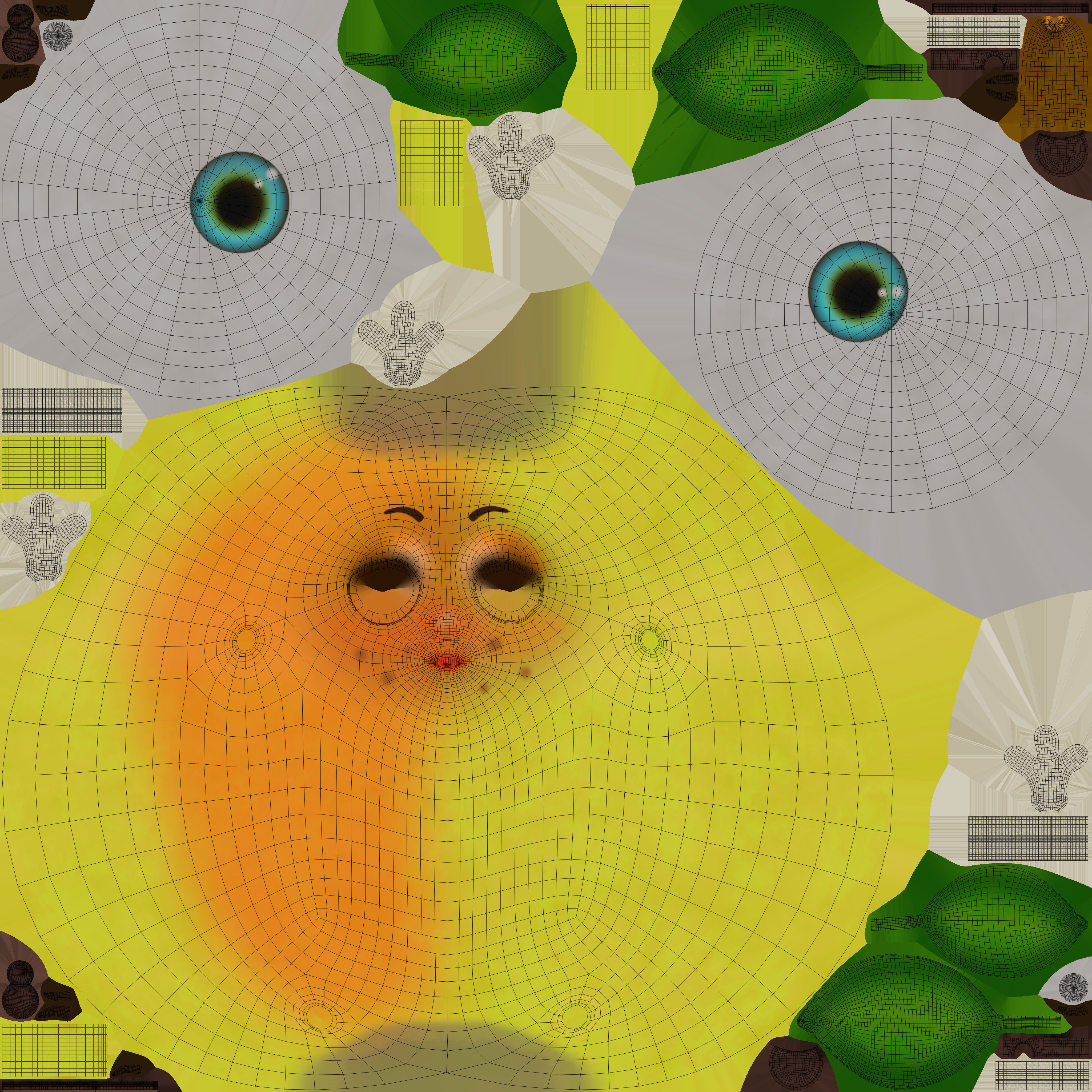 Pear cartoon Low-poly 3D model_12