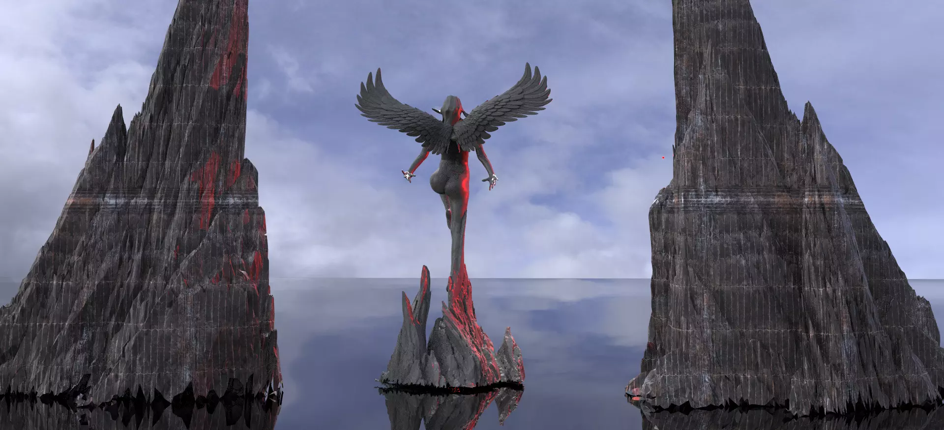 Angel mountain Sculpture 3  3D model_0