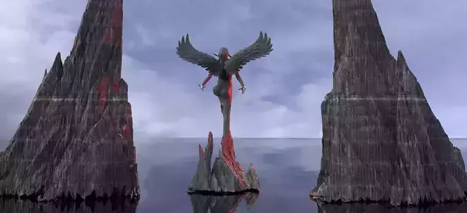 Angel mountain Sculpture 3  3D model