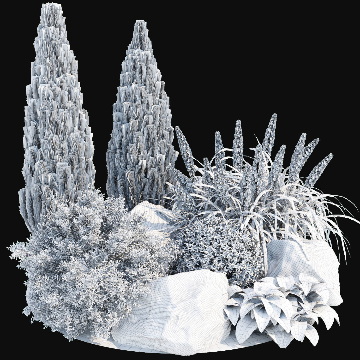 Garden Plants 3D Models collection _25