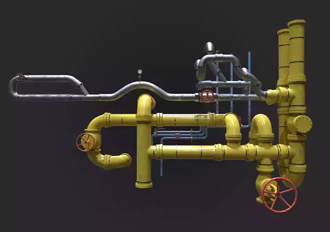 Modular Industrial Pipes - 42 Pieces