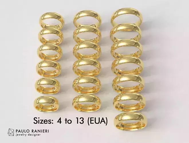 6mm Clean Wedding Band - Anatomic