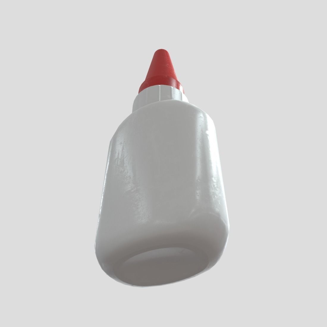 Superglue bottle with cap Low-poly 3D model_8