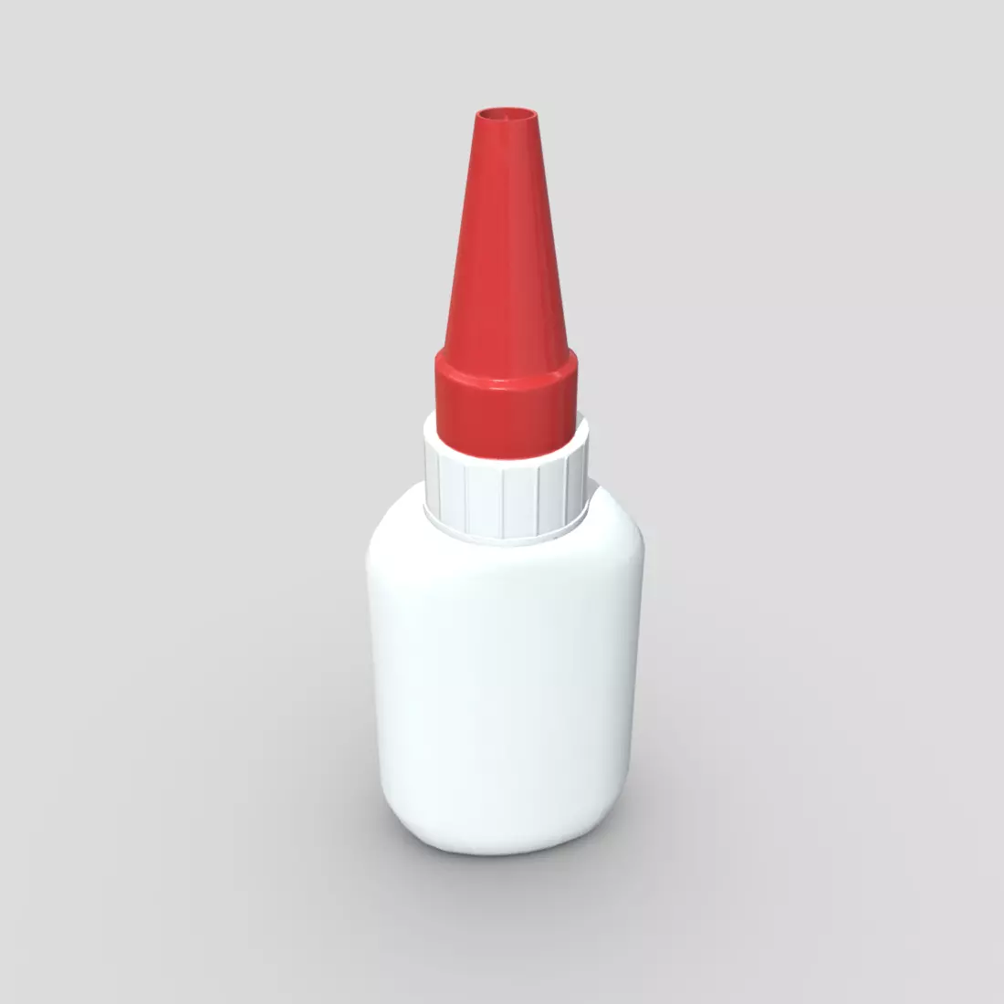 Superglue bottle with cap Low-poly 3D model_0