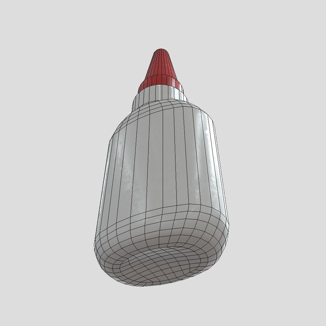 Superglue bottle with cap Low-poly 3D model_9