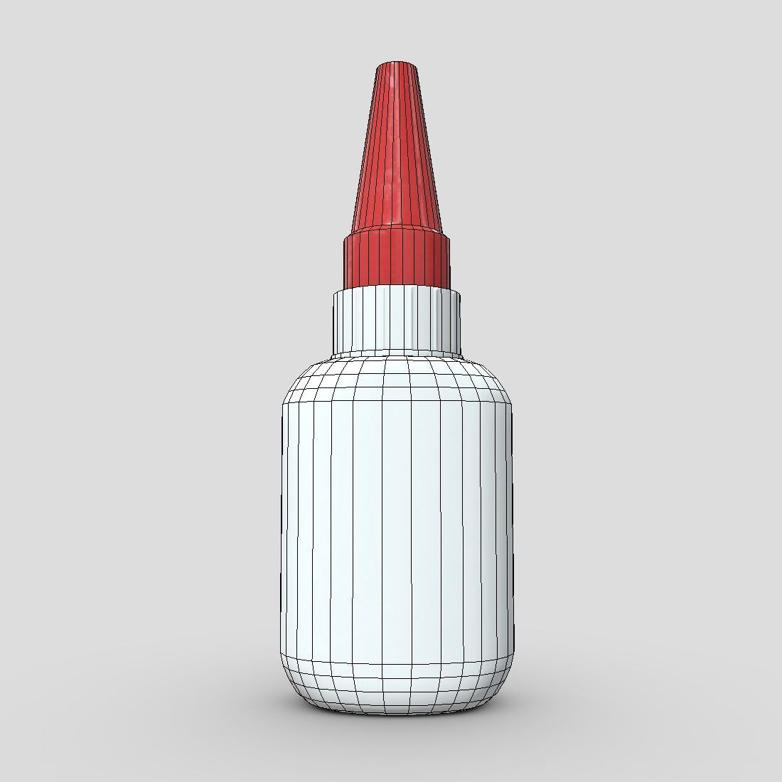 Superglue bottle with cap Low-poly 3D model_3