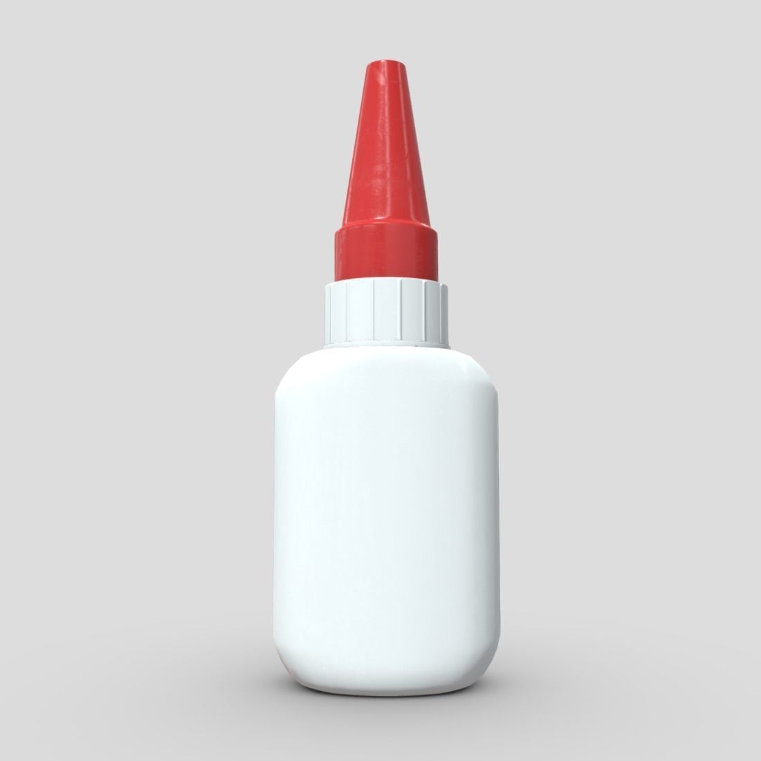 Superglue bottle with cap Low-poly 3D model_2