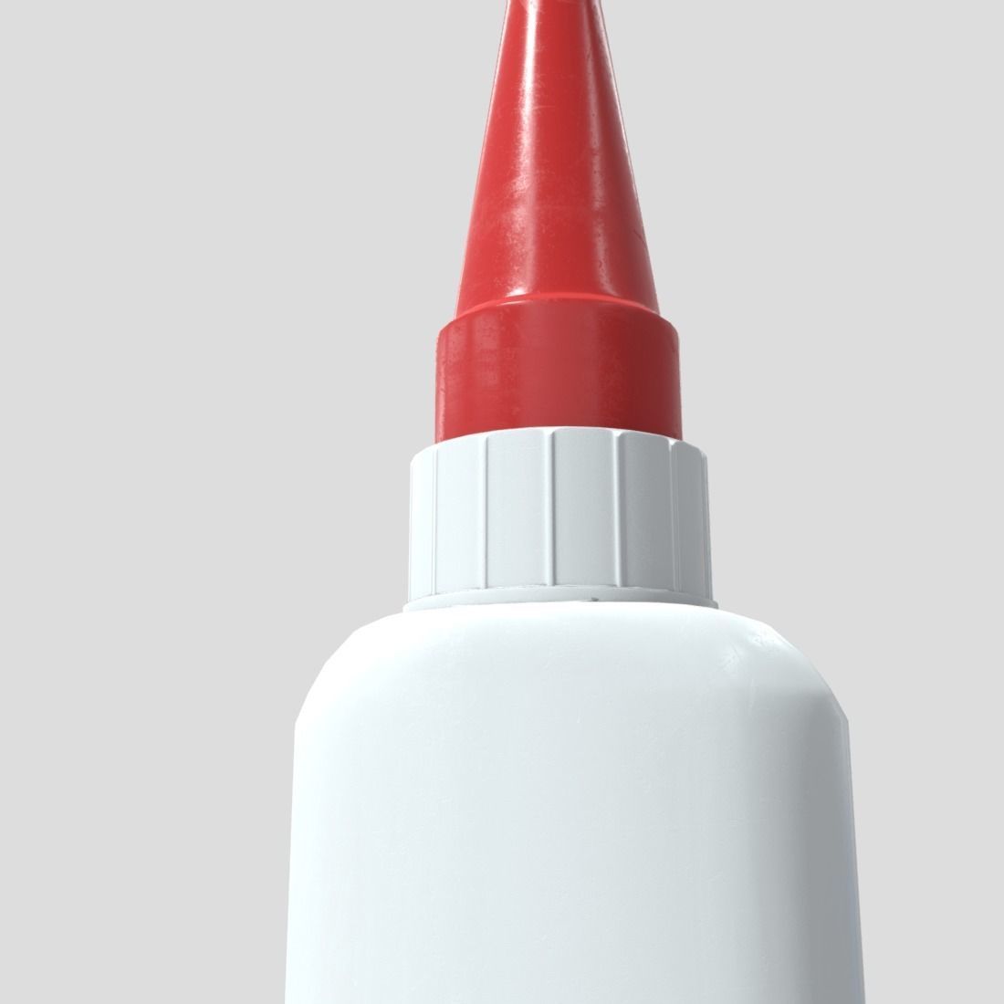 Superglue bottle with cap Low-poly 3D model_12