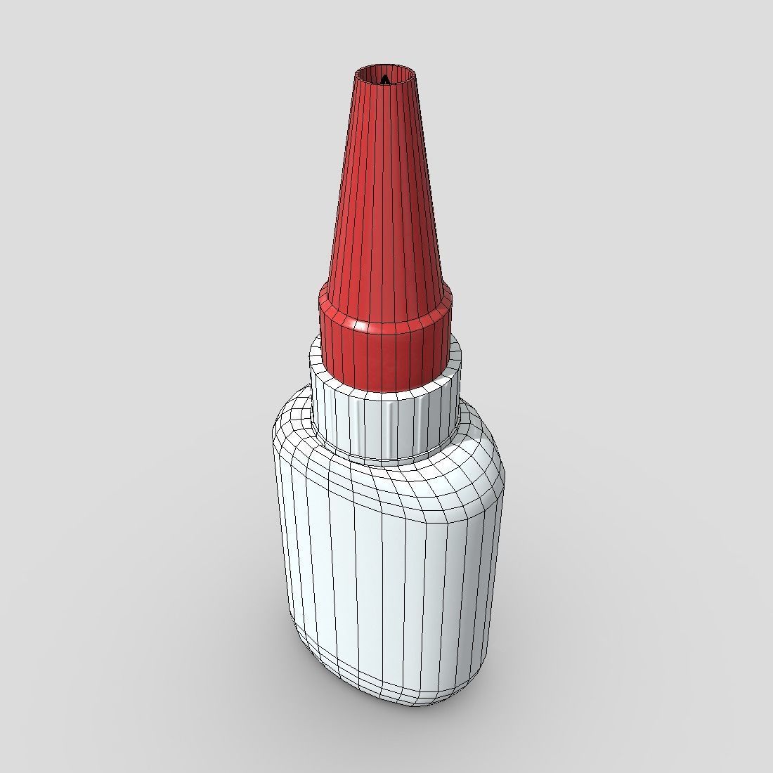 Superglue bottle with cap Low-poly 3D model_5