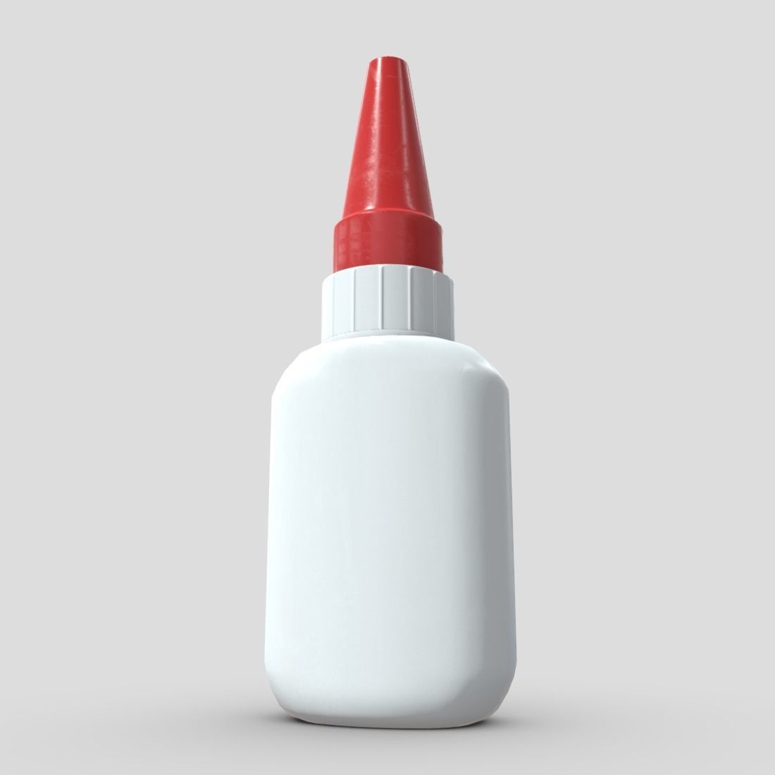 Superglue bottle with cap Low-poly 3D model_10