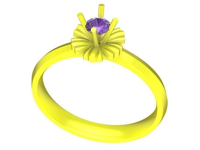 Vietnam kute diamond women ring 4520 3D print model