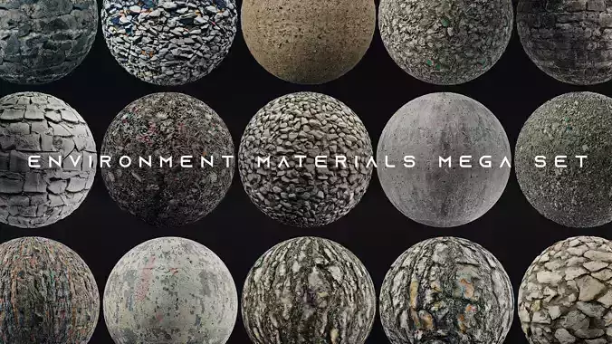 Environment PBR Materials Mega set vol 01 Texture