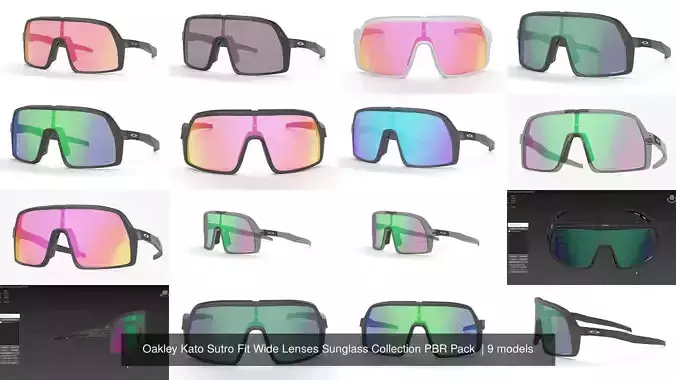 Oakley Kato Sutro Fit Wide Lenses Sunglass Collection PBR Pack  