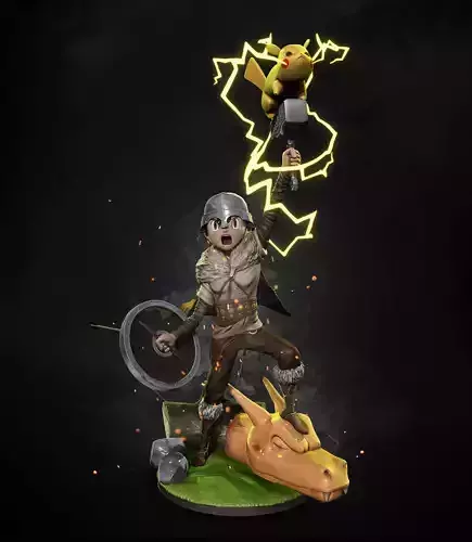 Ash God of Thunder STL 3D print model