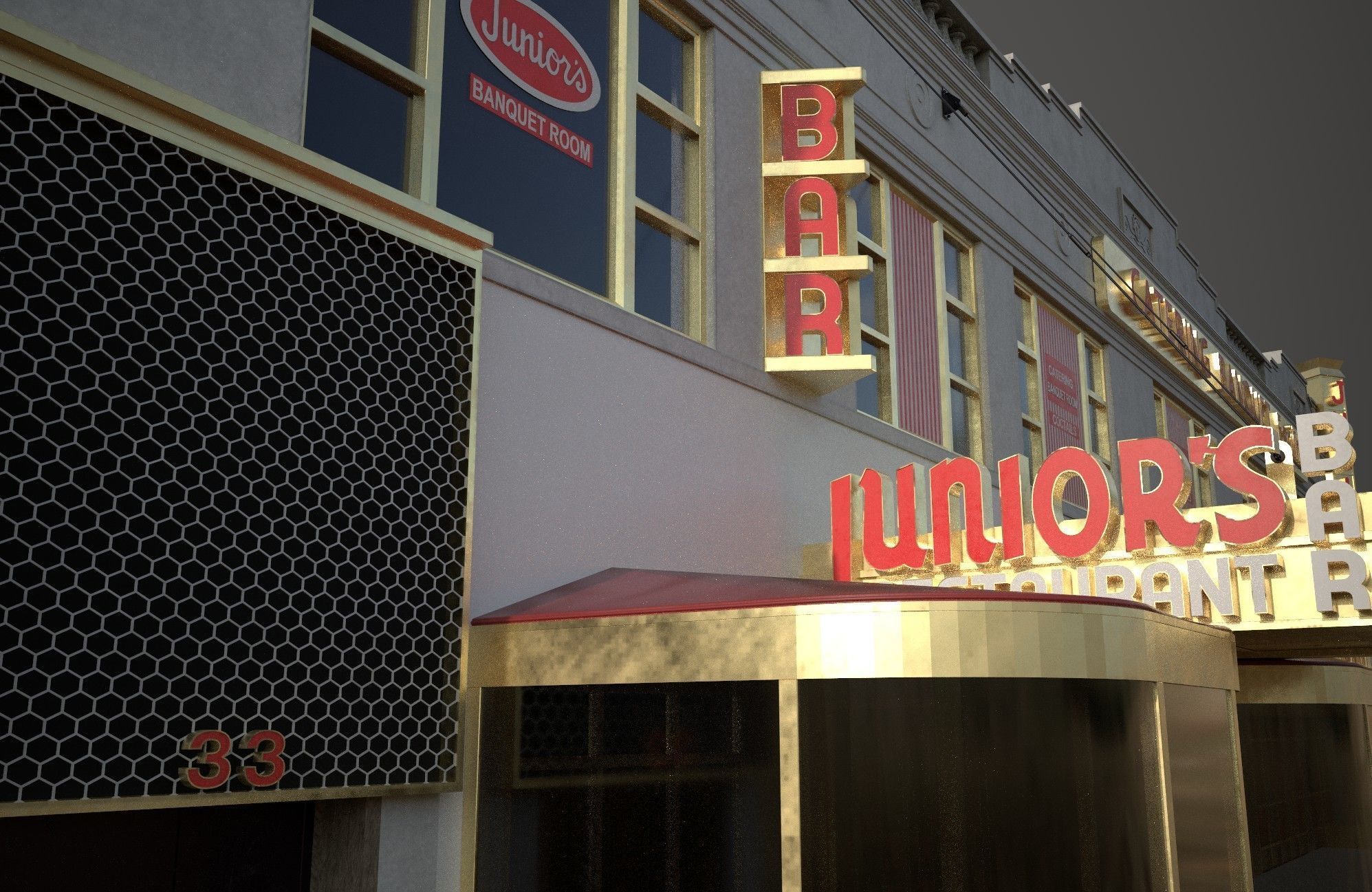 Juniors Restaurant 3D model_10