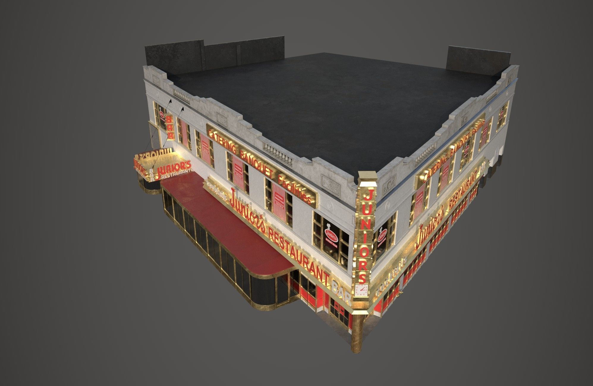 Juniors Restaurant 3D model_2